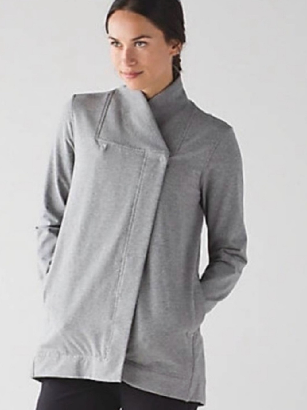 Lululemon Belle Minimalist Gray Asymmetrical Jacket